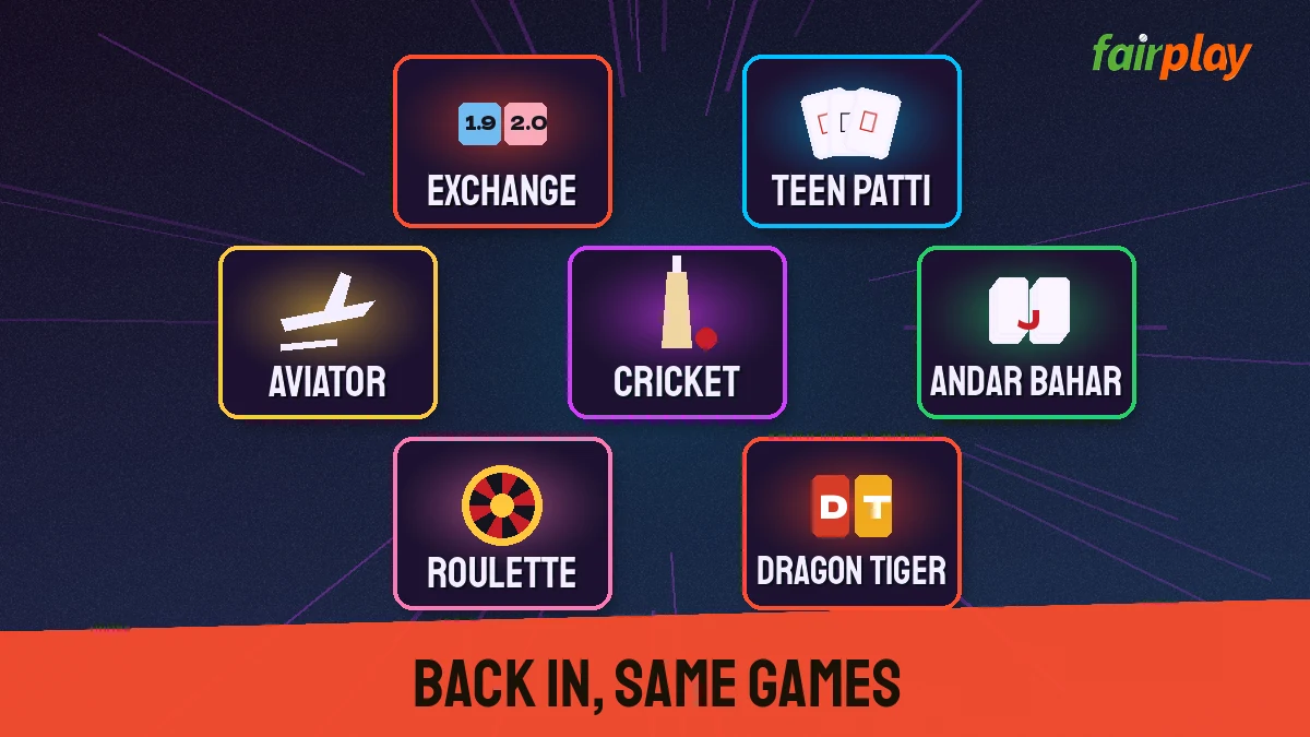 FairPlay login password opens cricket exchange, Teen Patti and Aviator games on one balance