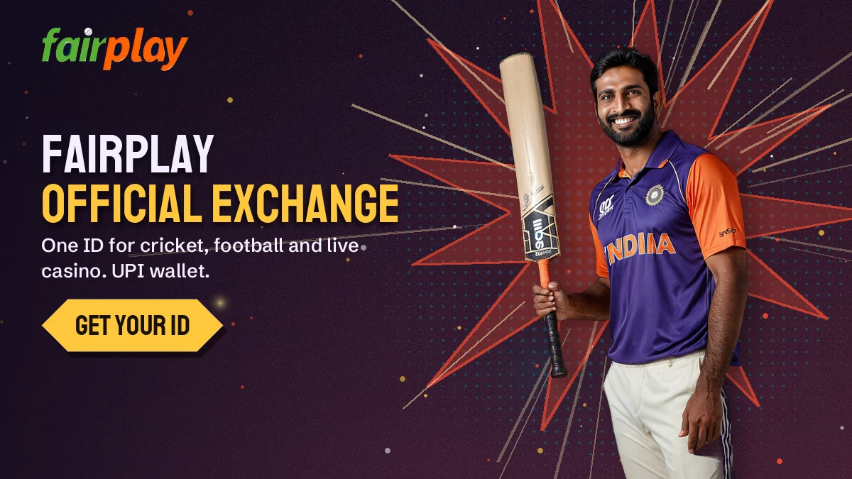 FairPlay official betting exchange banner for IPL cricket, live casino and FairPlay ID